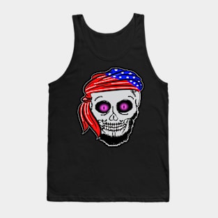 Halloween Skeleton Head Tank Top